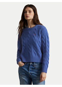 Polo Ralph Lauren Sweter 211A91216004 Niebieski Straight Fit ze sklepu MODIVO w kategorii Swetry damskie - zdjęcie 184722466