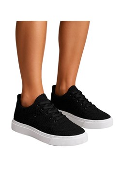 Ażurowe letnie trampki na platformie Czarne /G12-3 17950 G383 +H2/ ze sklepu Pantofelek24.pl w kategorii Trampki damskie - zdjęcie 184723195