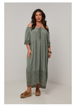 Curvy Lady Sukienka w kolorze khaki ze sklepu Limango Polska w kategorii Sukienki - zdjęcie 184723357