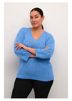 KAFFE curve Sweter w kolorze błękitnym ze sklepu Limango Polska w kategorii Swetry damskie - zdjęcie 184723458