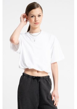 Biały t-shirt o kroju bubble, kolor - biały, rozmiar - 170 ze sklepu REPORTER w kategorii Bluzki dziewczęce - zdjęcie 184723607