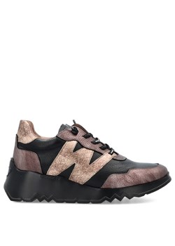 Hiszpańskie sneakersy premium - WONDERS E-6760 CZARNE ze sklepu Tymoteo.pl - sklep obuwniczy w kategorii Buty sportowe damskie - zdjęcie 184723756