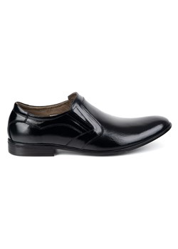 Męskie buty wizytowe skórzane wsuwane 284lu czarne polskiej produkcji ze sklepu butyolivier w kategorii Buty eleganckie męskie - zdjęcie 184724178