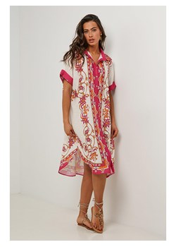 Le Monde du Lin Sukienka w kolorze kremowo-czerwonym ze sklepu Limango Polska w kategorii Sukienki - zdjęcie 184726436