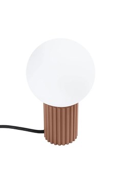 Beżowa lampka nocna ryflowana - K601-Buble ze sklepu Edinos.pl w kategorii Lampy stołowe - zdjęcie 184726586