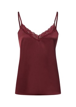 Marie Lund Damski top od piżamy Kobiety bordowy jednolity ze sklepu vangraaf w kategorii Podkoszulki i halki - zdjęcie 184727905
