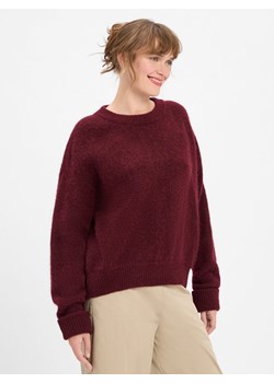 american vintage Sweter damski z dzianiny z zawartością alpaki - Gaspacho Chine Kobiety bordowy jednolity ze sklepu vangraaf w kategorii Swetry damskie - zdjęcie 184727928