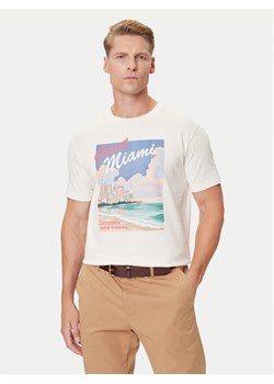 Gant T-Shirt 2003341 Écru Regular Fit ze sklepu MODIVO w kategorii T-shirty męskie - zdjęcie 184730298