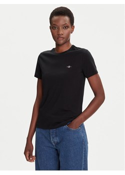 Gant T-Shirt Shield 4200200 Czarny Regular Fit ze sklepu MODIVO w kategorii Bluzki damskie - zdjęcie 184730357
