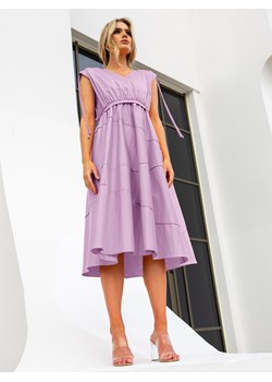Sukienka midi z bawełny z wiązaniami na ramionach EyeForFashion ze sklepu Eye For Fashion w kategorii Sukienki - zdjęcie 184733479