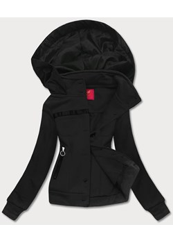 Krótka bluza rozpinana damska czarna (AMG-63) ze sklepu goodlookin.pl w kategorii Bluzy damskie - zdjęcie 184733509