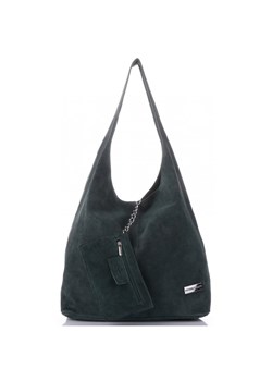 Oryginalne Torby Skórzane XL VITTORIA GOTTI Shopper Bag z Etui Butelkowa Zieleń ze sklepu PaniTorbalska w kategorii Torby Shopper bag - zdjęcie 184733748