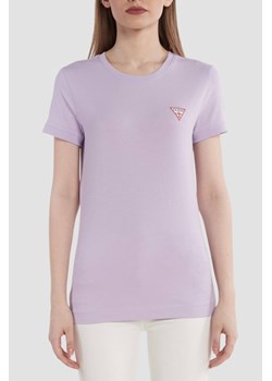 GUESS Lawendowy damski t-shirt Mini, Rozmiar XS ze sklepu outfit.pl w kategorii Bluzki damskie - zdjęcie 184734106