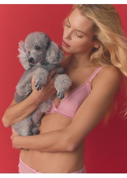 Reserved - Miękki biustonosz bez fiszbin - różowy ze sklepu Reserved w kategorii Biustonosze - zdjęcie 184735488