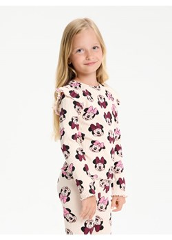 Sinsay - Koszulka z długimi rękawami z prążkowanej dzianiny Minnie Mouse - różowy ze sklepu Sinsay w kategorii Bluzki dziewczęce - zdjęcie 184736406