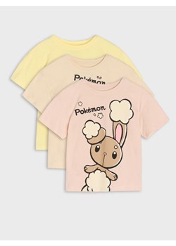 Sinsay - Koszulki 3 pack Pokémon - żółty ze sklepu Sinsay w kategorii Bluzki dziewczęce - zdjęcie 184736409