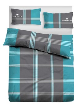 Tom Tailor home Komplet pościeli renforcé &quot;Ole2&quot; w kolorze turkusowo-szarym - 200 x 135 cm ze sklepu Limango Polska w kategorii Pościele - zdjęcie 184738319