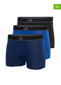 adidas Bokserki (3 pary) w kolorze granatowym, czarnym i niebieskim ze sklepu Limango Polska w kategorii Majtki męskie - zdjęcie 184738435