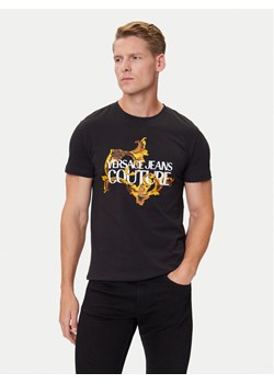 Versace Jeans Couture T-Shirt 79GAHE02 CJ00E Czarny Regular Fit ze sklepu MODIVO w kategorii T-shirty męskie - zdjęcie 184738897