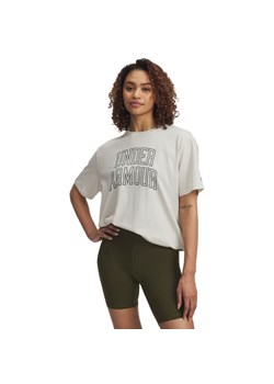 Damski t-shirt z nadrukiem Under Armour Rival OS Campus Tee - biały ze sklepu Sportstylestory.com w kategorii Bluzki damskie - zdjęcie 184739527
