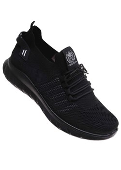 Wkładane czarne męskie buty sportowe Duże rozmiary /G7-1 17958 S374/ ze sklepu Pantofelek24.pl w kategorii Buty sportowe męskie - zdjęcie 184739809
