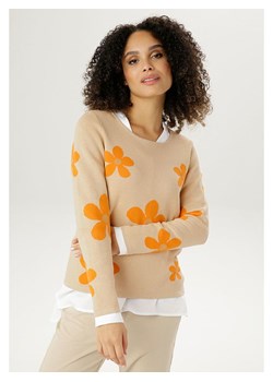 Aniston Sweter w kolorze beżowo-pomarańczowym ze sklepu Limango Polska w kategorii Swetry damskie - zdjęcie 184740019