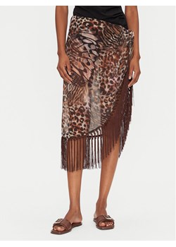Guess Spódnica midi E5GZ01 WH4T2 Brązowy Regular Fit ze sklepu MODIVO w kategorii Odzież plażowa - zdjęcie 184740195