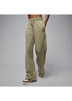 Damskie spodnie z dzianiny dresowej z luźnymi nogawkami Jordan Flight Fleece - Brązowy ze sklepu Nike poland w kategorii Spodnie damskie - zdjęcie 184741026