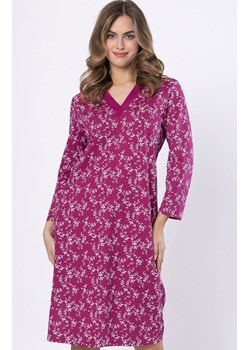 Bawełniana koszula nocna 1635 Emili, Kolor amarant-wzór, Rozmiar M, Leveza ze sklepu Primodo w kategorii Koszule nocne - zdjęcie 184741497