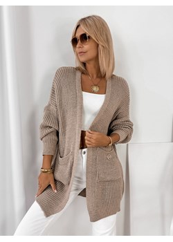 kardigan clemence ciemnobeżowy one size - id: prod-81271-group - marki UBRA - 184741855 kardigan clemence ciemnobeżowy one size ze sklepu UBRA w kategorii Swetry damskie - zdjęcie 184741855