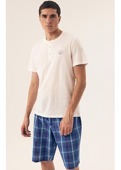 Henderson bawełniana piżama męska Dock 42616-00X, Kolor biało-niebieski, Rozmiar 3XL, Henderson ze sklepu Intymna w kategorii Piżamy męskie - zdjęcie 184742008