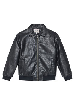 Guess Kurtka z imitacji skóry L5YL03 W0100 Czarny Regular Fit ze sklepu MODIVO w kategorii Kurtki chłopięce - zdjęcie 184744607