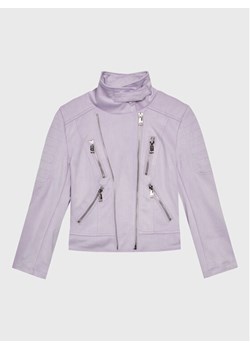 Guess Kurtka z imitacji skóry J1BL30 WE0L0 Fioletowy Regular Fit ze sklepu MODIVO w kategorii Kurtki dziewczęce - zdjęcie 184749446