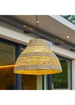 lumisky Lampa wisząca &quot;Merida&quot; w kolorze jasnobrązowym - wys. 34 x Ø 48 cm ze sklepu Limango Polska w kategorii Lampy sufitowe - zdjęcie 184750197