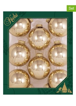 Krebs Glas Lauscha Bombki (8 szt.) w kolorze złotym - Ø 7 cm ze sklepu Limango Polska w kategorii Dekoracje bożonarodzeniowe - zdjęcie 184751266