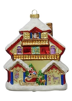 Krebs Glas Lauscha Bombka ze wzorem - dł. 15 cm ze sklepu Limango Polska w kategorii Dekoracje bożonarodzeniowe - zdjęcie 184751268