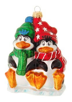 Krebs Glas Lauscha Bombka ze wzorem - dł. 11 cm ze sklepu Limango Polska w kategorii Dekoracje bożonarodzeniowe - zdjęcie 184751558