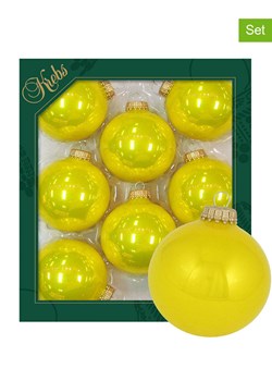 Krebs Glas Lauscha Bombki (8 szt.) w kolorze żółtym - Ø 7 cm ze sklepu Limango Polska w kategorii Dekoracje bożonarodzeniowe - zdjęcie 184751567
