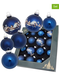 Krebs Glas Lauscha Bombki (16 szt.) w kolorze granatowym ze sklepu Limango Polska w kategorii Dekoracje bożonarodzeniowe - zdjęcie 184751806