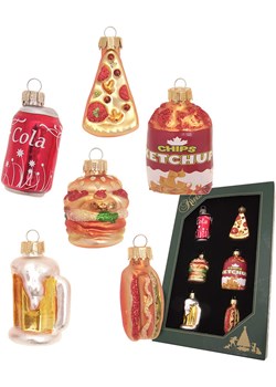Krebs Glas Lauscha Ozdoby choinkowe (6 szt.) &quot;Mini Food&quot; ze wzorem - dł. 6 cm ze sklepu Limango Polska w kategorii Dekoracje bożonarodzeniowe - zdjęcie 184751825