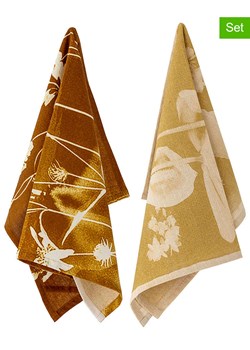 Bloomingville Ściereczki (2 szt.) w kolorze żółto-brązowym do naczyń - 70 x 45 cm ze sklepu Limango Polska w kategorii Ścierki kuchenne - zdjęcie 184752275