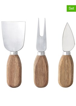 Bloomingville 3-częściowy zestaw &quot;Lisamai&quot; w kolorze jasnobrązowym - wys. 13 cm ze sklepu Limango Polska w kategorii Sztućce - zdjęcie 184752399