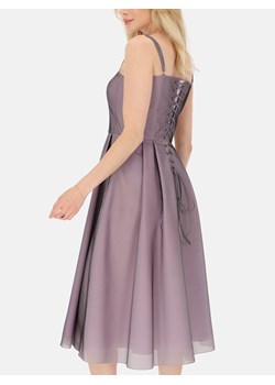 Koktajlowa sukienka różowo-czarna z gorsetem L'AF Rokko ze sklepu Eye For Fashion w kategorii Sukienki - zdjęcie 184753909