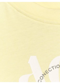 Damski t-shirt z nadrukiem 4F 4FRAW25TTSHF3229 - żółty ze sklepu Sportstylestory.com w kategorii Bluzki damskie - zdjęcie 184754376