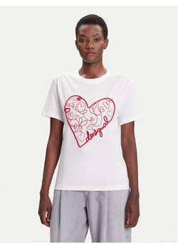 Desigual T-Shirt Roma 25WWTK50 Biały Regular Fit ze sklepu MODIVO w kategorii Bluzki damskie - zdjęcie 184754997