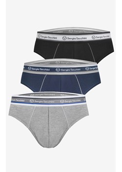 3-pack slipy męskie bawełniane w sportowym stylu 9001 Sergio Tacchini, Kolor czarno-granatowy, Rozmiar S, Sergio Tacchini ze sklepu Primodo w kategorii Majtki męskie - zdjęcie 184756197
