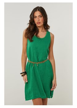 Le Monde du Lin Lniana sukienka w kolorze zielonym ze sklepu Limango Polska w kategorii Sukienki - zdjęcie 184757345