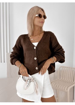 sweter lucia brązowy one size ze sklepu UBRA w kategorii Swetry damskie - zdjęcie 184757788