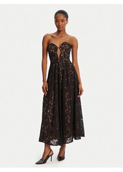 BARDOT Sukienka koktajlowa Opal Volume Lace Midi 59714DB2 Czarny Regular Fit ze sklepu MODIVO w kategorii Sukienki - zdjęcie 184758666