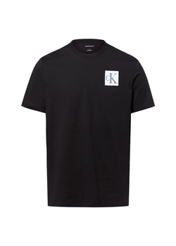 Calvin Klein Jeans Koszulka męska Mężczyźni Bawełna czarny jednolity ze sklepu vangraaf w kategorii T-shirty męskie - zdjęcie 184758919